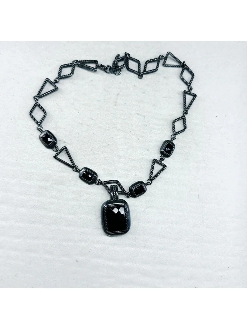 329u. Premiere Designs Gunmetal Necklace